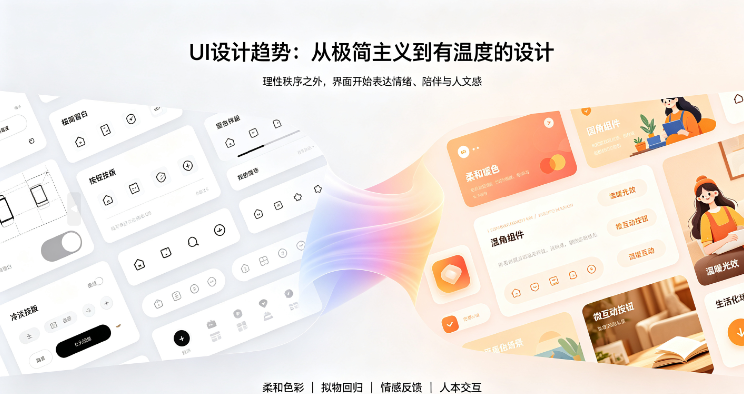 UI设计趋势从极简主义到有温度的设计