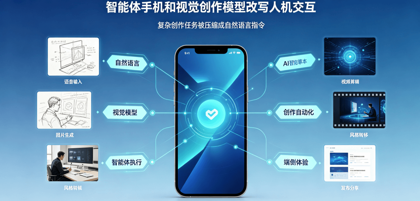 智能体手机和视觉创作模型改写人机交互 智能体手机和视觉创作模型改写人机交互